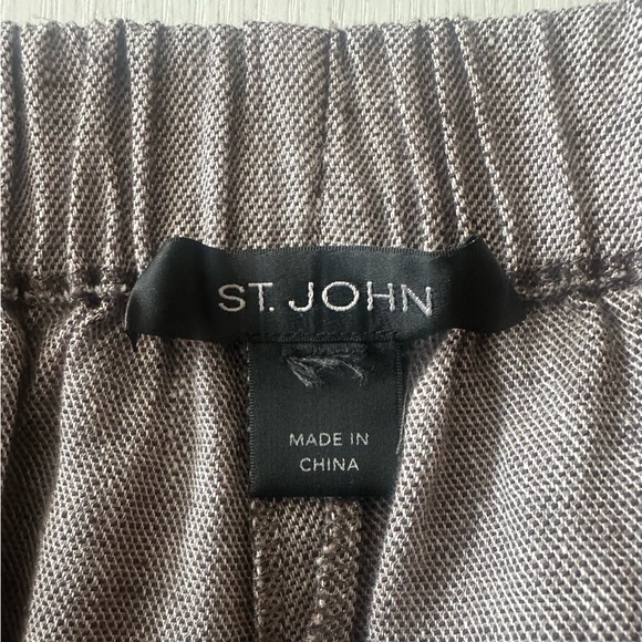 St. John High Waist Gray Linen Blend Shorts - size L - Picture 5 of 5